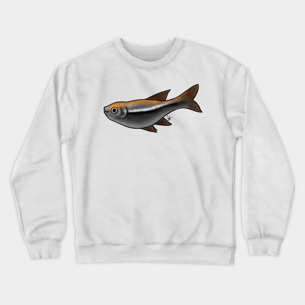 Fish - Tetras - Black Tetra Crewneck Sweatshirt by Jen's Dogs Custom Gifts and Designs